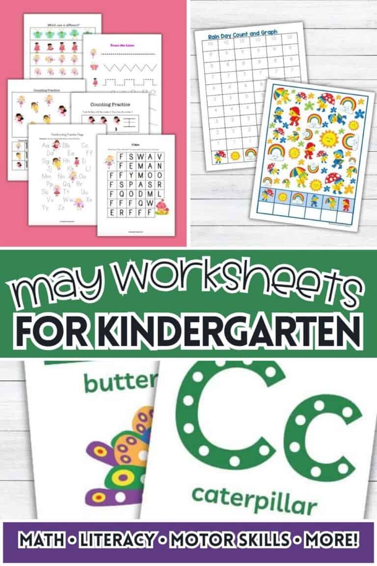 May Worksheets for Kindergarten (Fun Spring Learning Activities)
