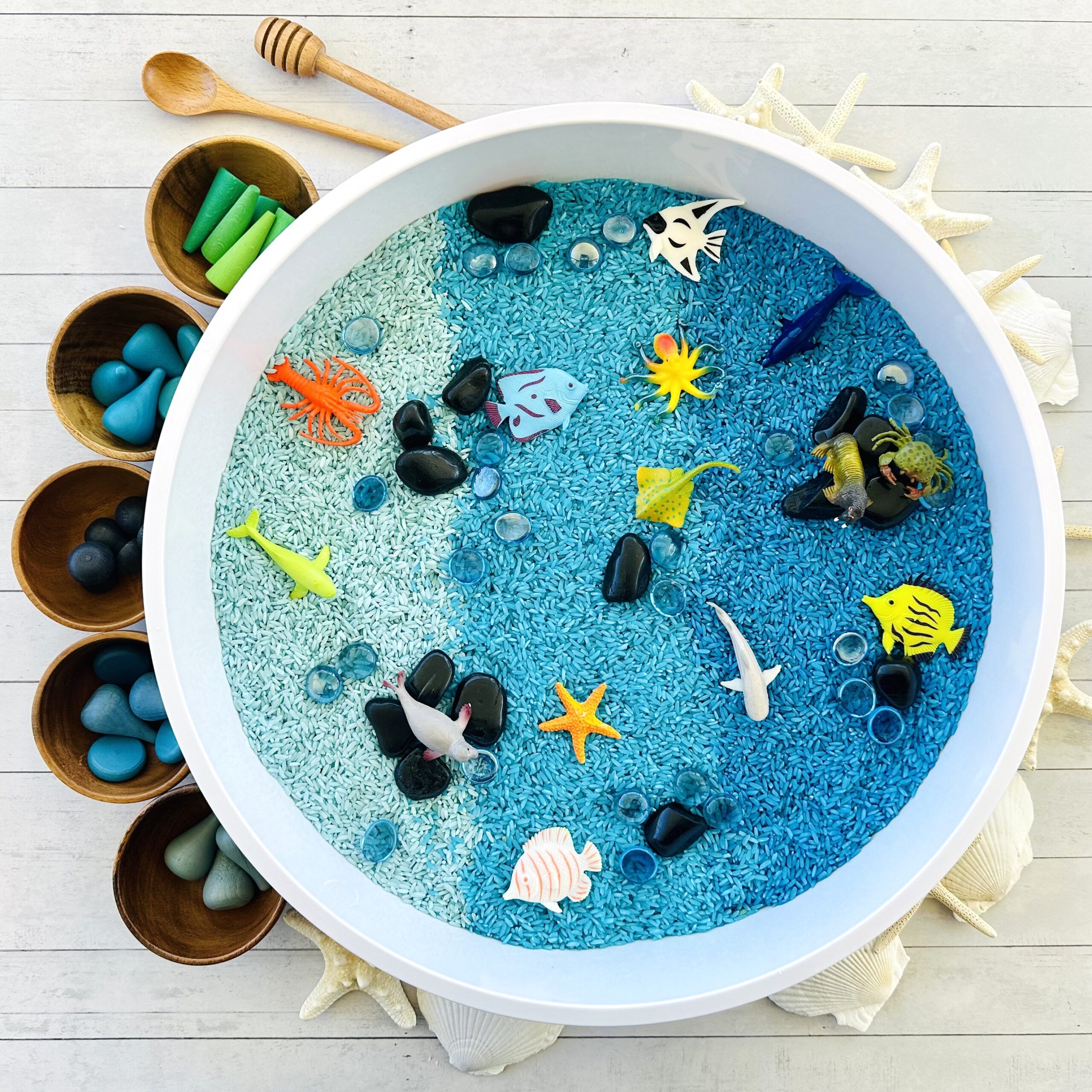 Image for Dyed Rice Ocean Sensory Bin