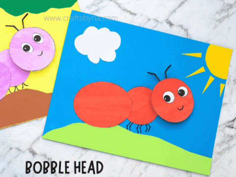 Image for Bobble Head Paper Ant Craft for kids