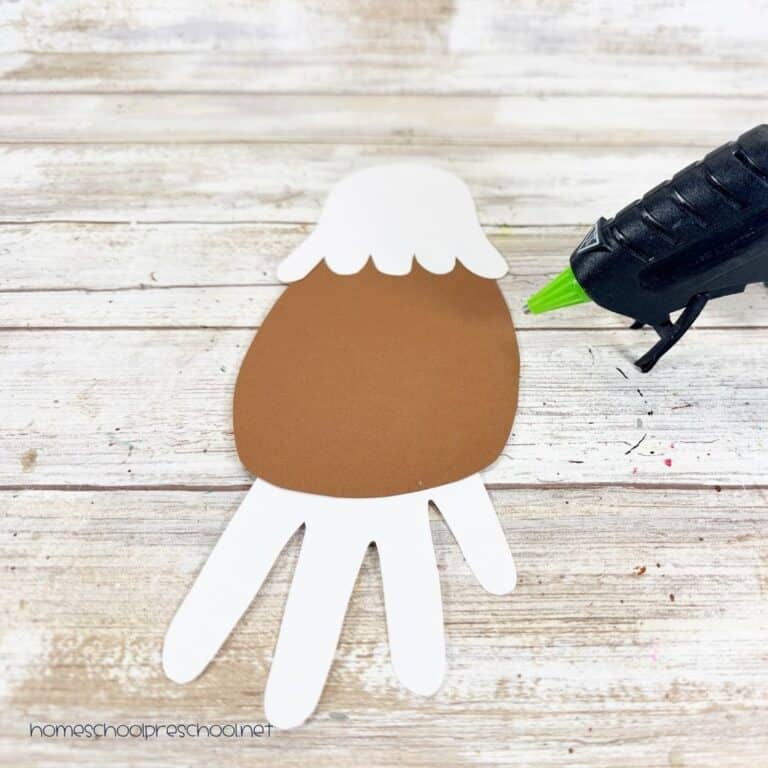 Handprint Bald Eagle Craft for Preschoolers