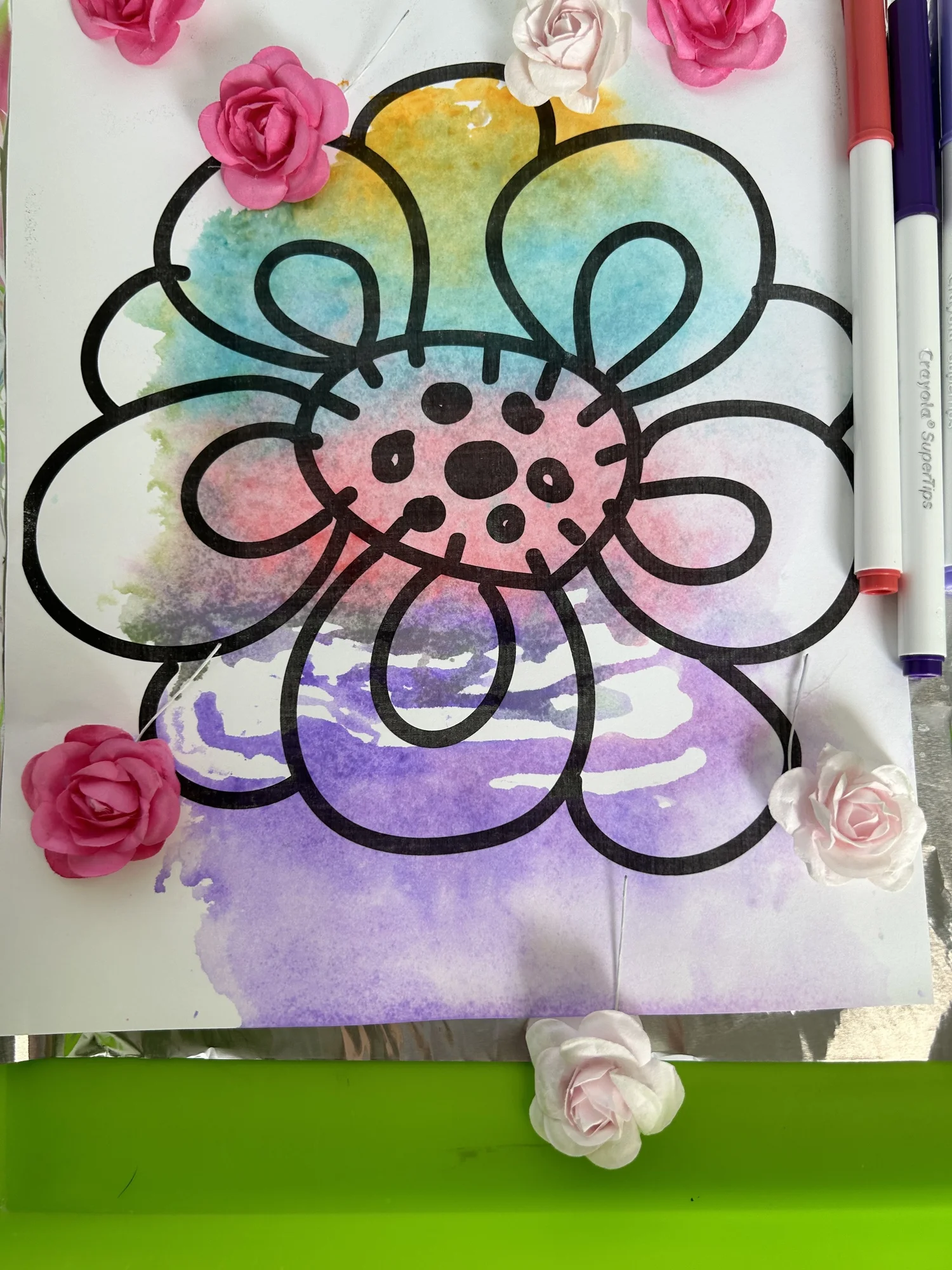 Image for Flower Foil Press Art