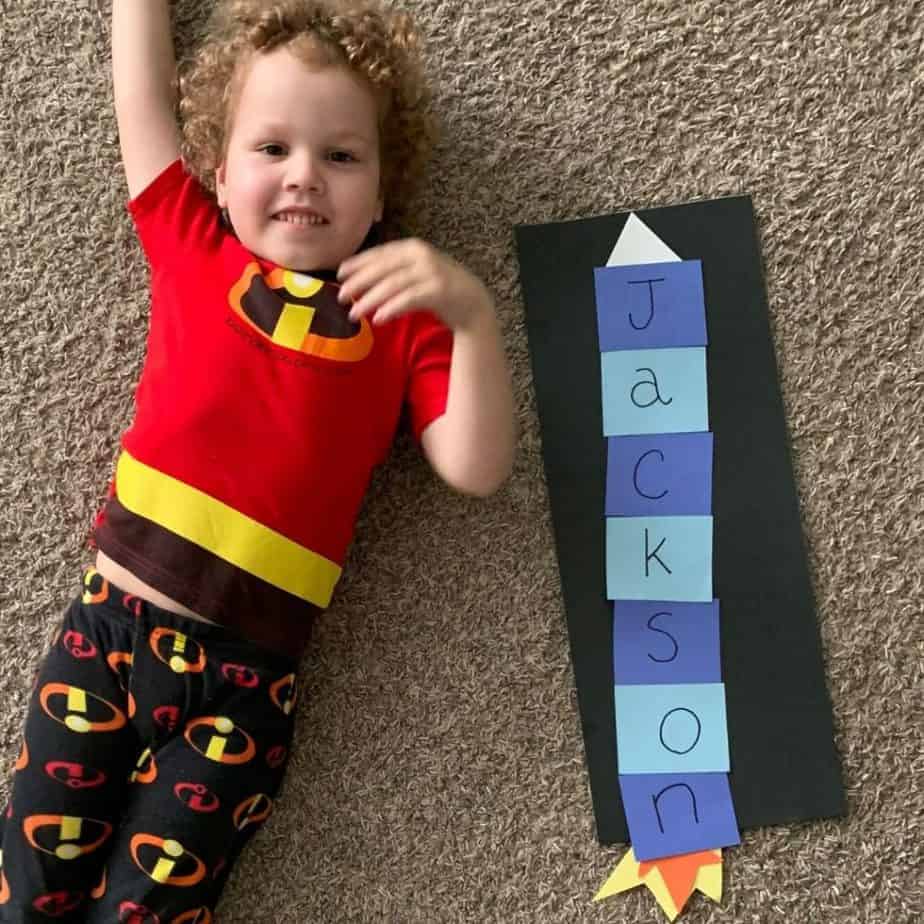 Image for Name Rocket Craft for Preschool Space Theme