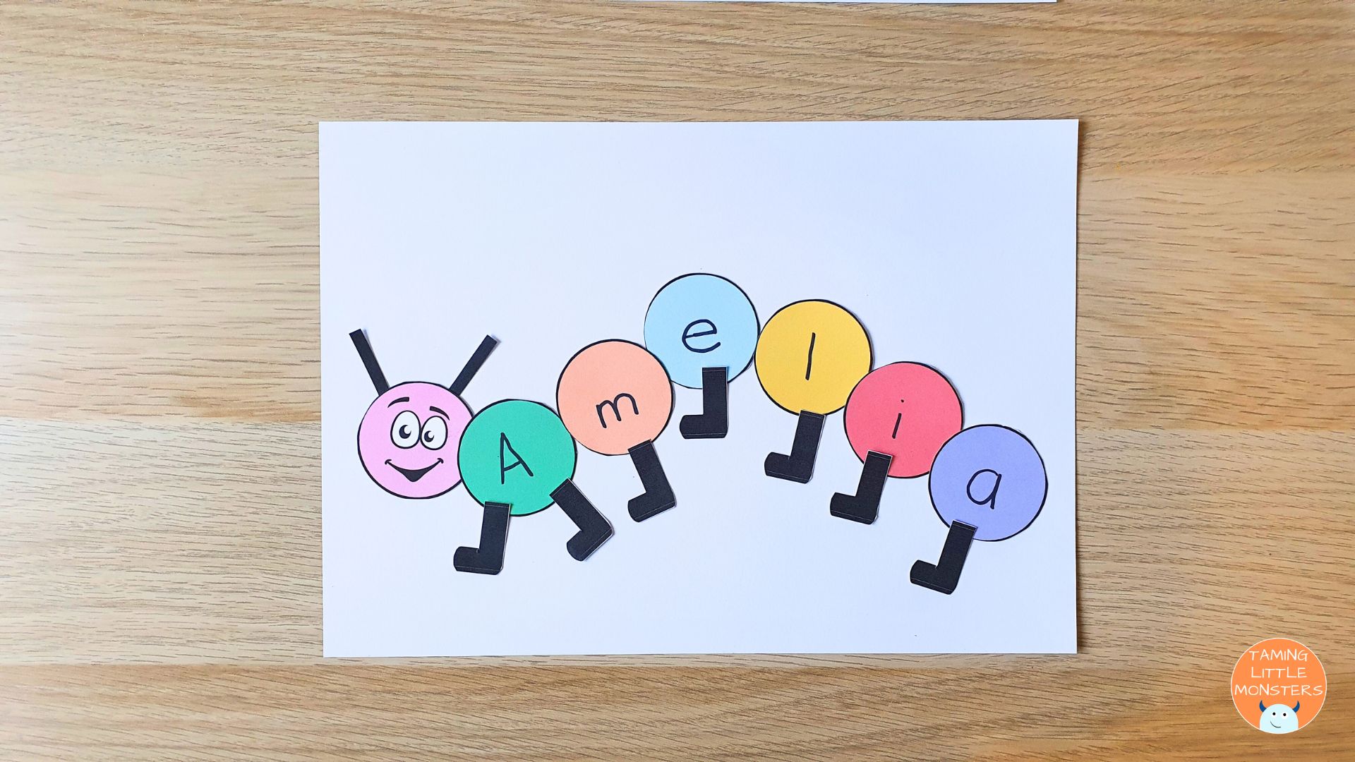 Image for Free Caterpillar Name Craft Template for Kids