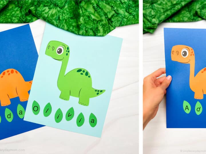 Image for Dinosaur Name Craft For Kids [Free Template]