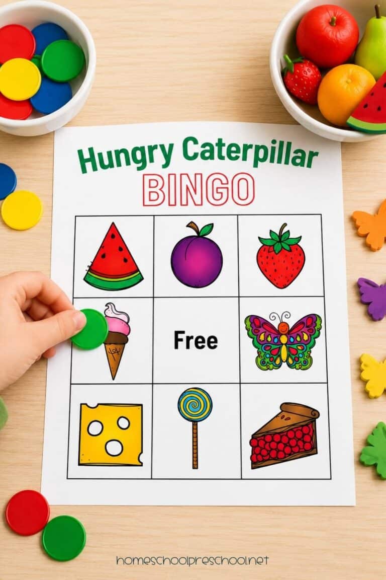 Very Hungry Caterpillar Bingo Game