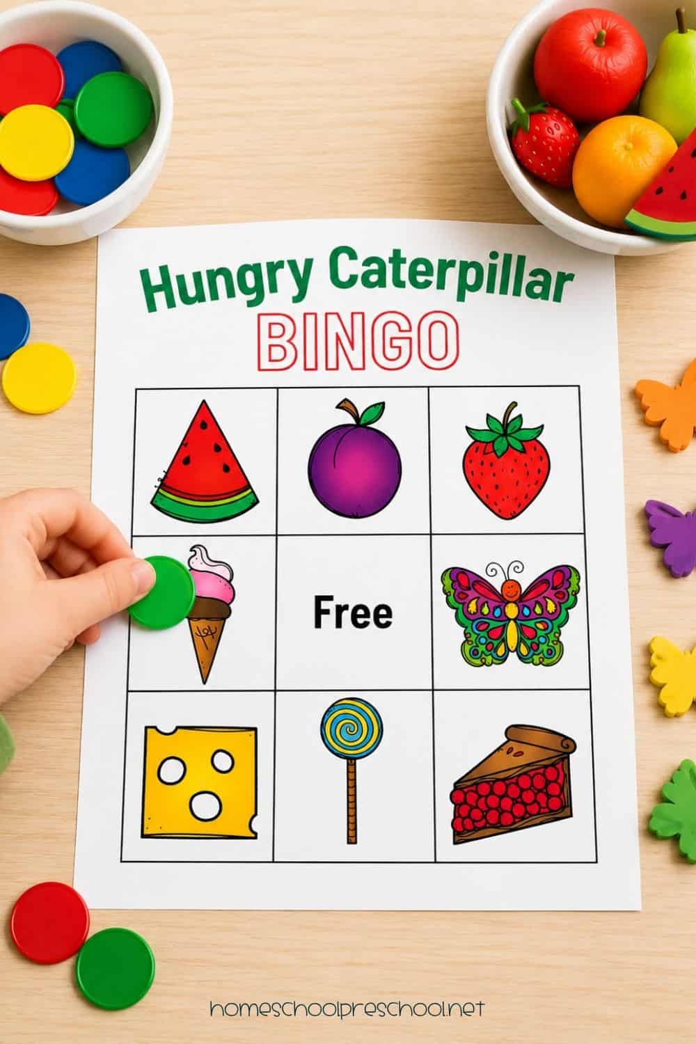 Very Hungry Caterpillar Bingo Game