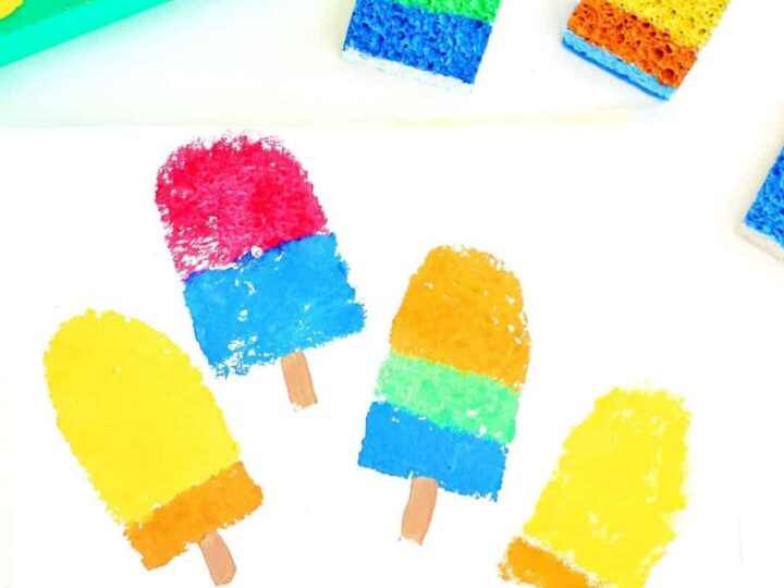 Sponge-Painted Popsicle