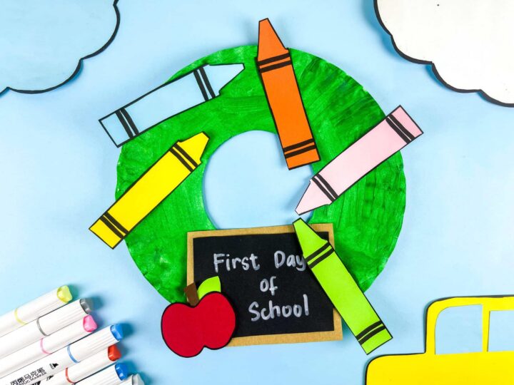 Image for Back to School Paper Plate Wreath Craft