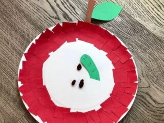 Image for Paper Plate Apple Core Craft for Preschoolers