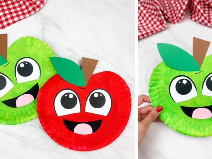 Image for Smiling Apple Paper Plate Craft for Preschoolers