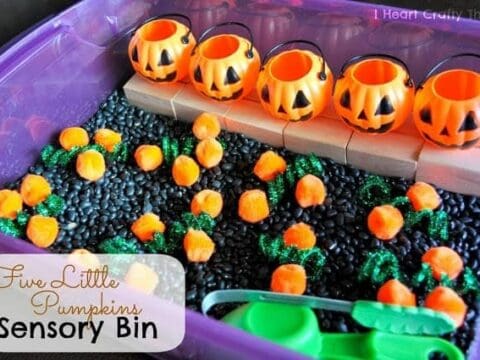 Image for Five Little Pumpkins Sensory Bin