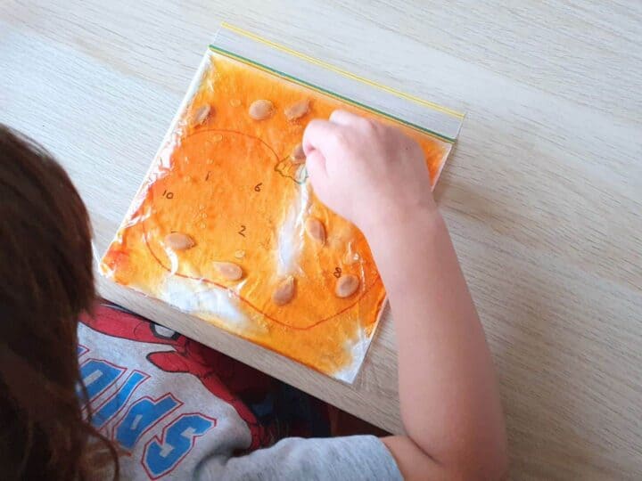 Image for Simple Pumpkin Sensory Bag for Kids